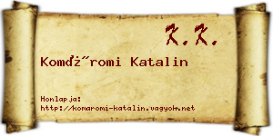 Komáromi Katalin névjegykártya