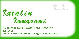 katalin komaromi business card